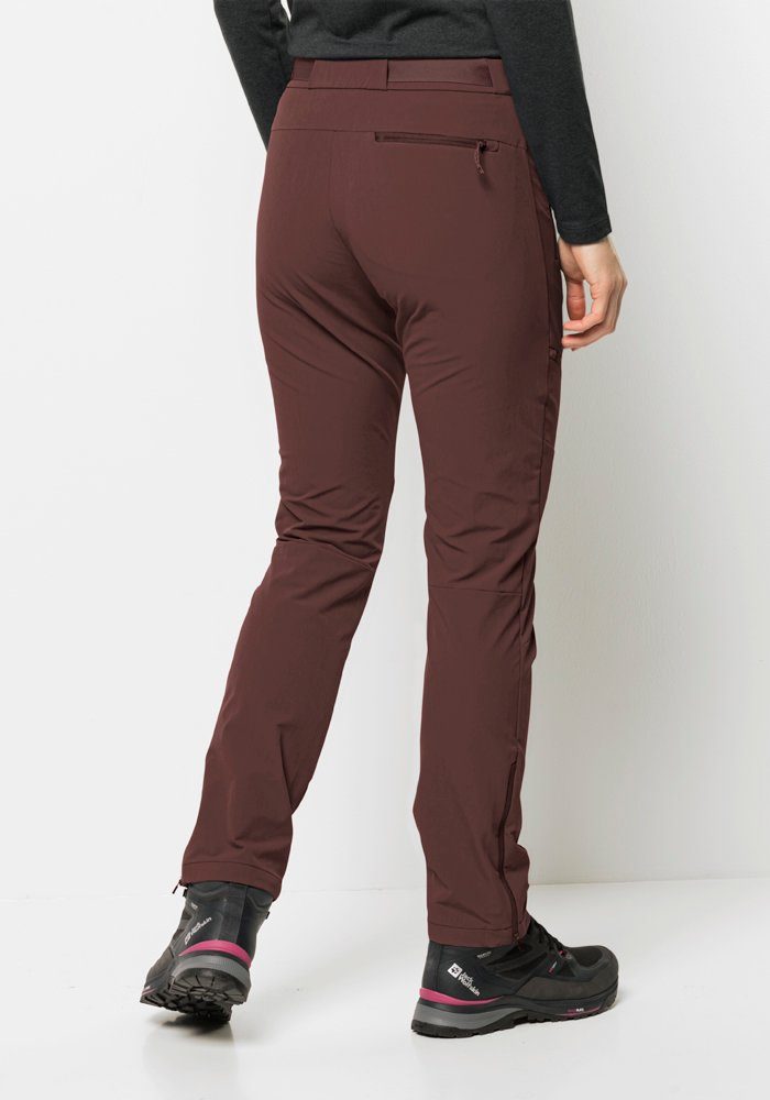 PANTS W HOLDSTEIG Jack dark-maroon Funktionshose Wolfskin