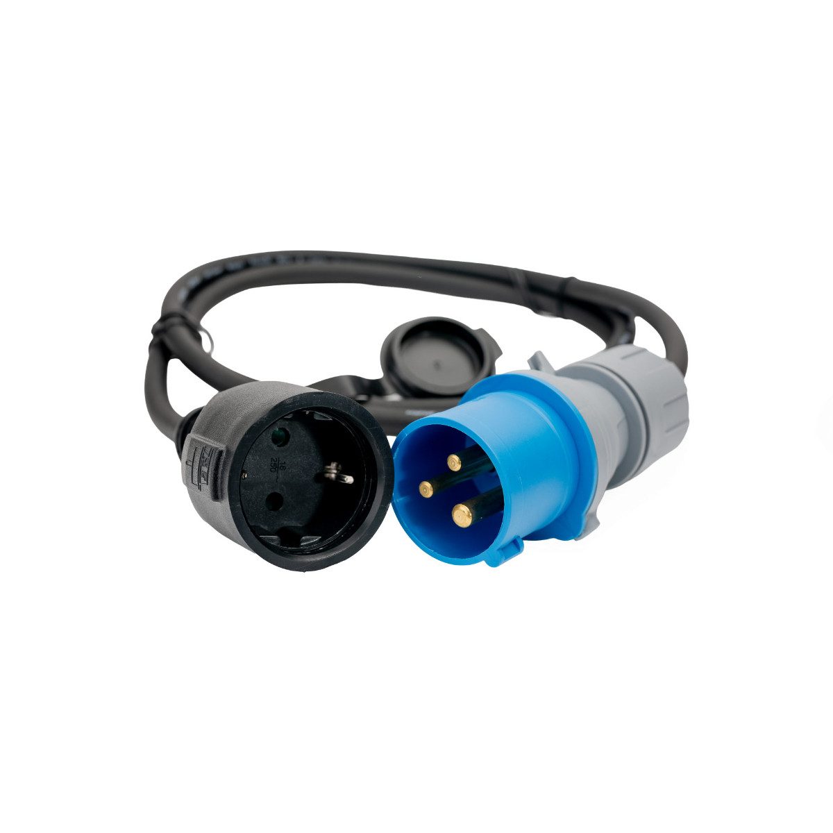 Platinet Schuko-Kupplung GP51, (Einzelprodukt), CEE auf Schuko Adapter für flexible Stromversorgung
