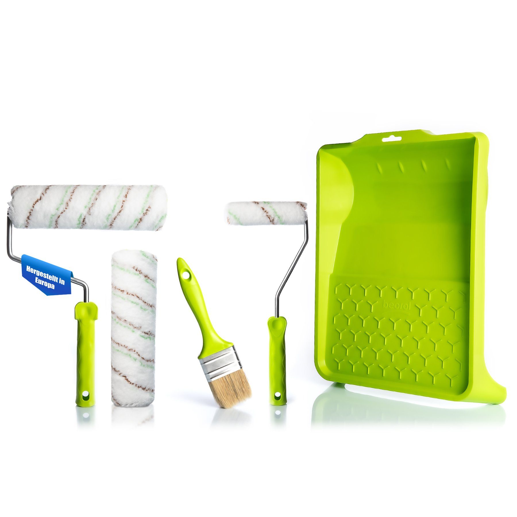 BigDean Farbroller 7 teiliges Malerset Farbroller Set anwendbar für Wand Decke Fassade (7-St)