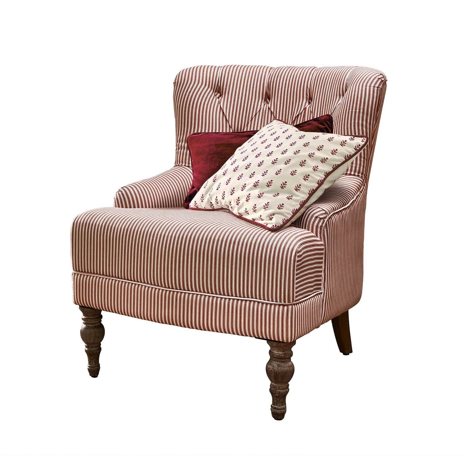 Mirabeau Sessel Sessel Amuran rostrot/weiß