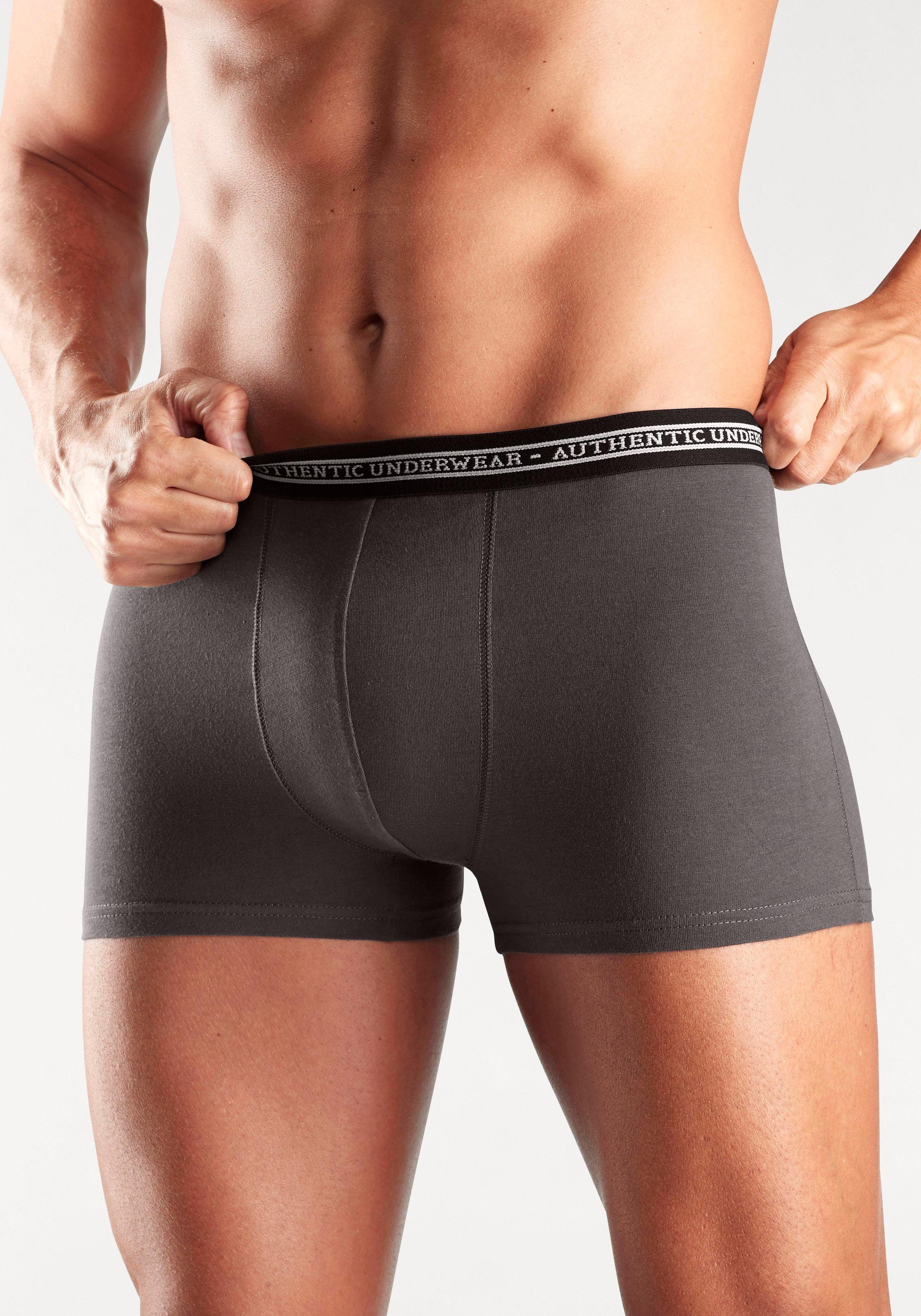 AUTHENTIC LE JOGGER Boxer Boxershorts für Herren (Packung, 4-St), schwarzer Webbund mit Logoschriftzug – Bild 5 von 5