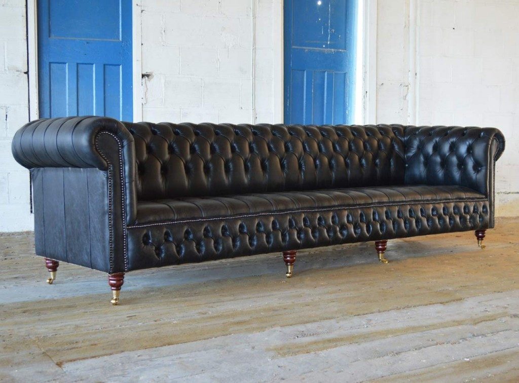 JVmoebel Chesterfield-Sofa Design Sofa mit Chesterfield-Polsterung in Grau, Made in Europa