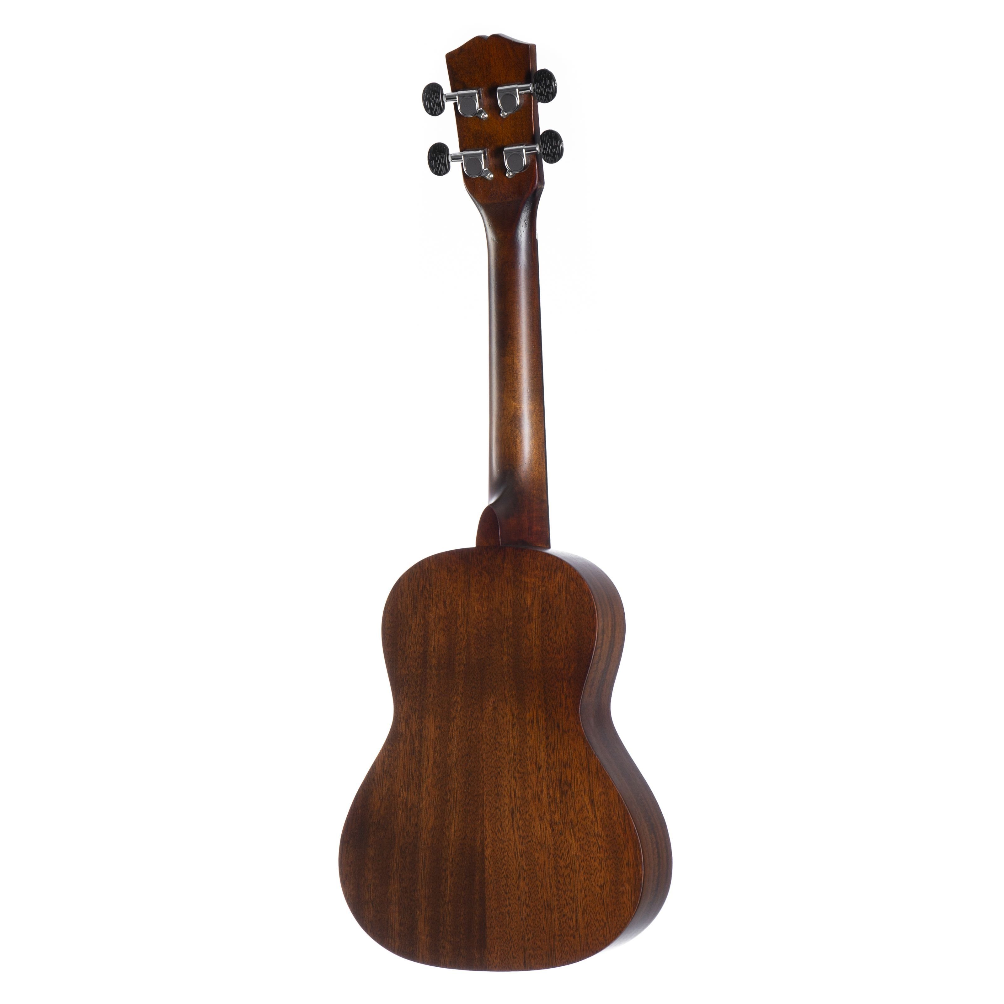 FAME Ukulele, Deluxe Konzert-Ukulele Mittelgroß Mahagoni-Korpus Composite-Griffbrett Verchromte Druckgussmechaniken Braunes Hand-Rubbed-Finish, Ukulelen, Konzert Ukulelen, Deluxe Konzert-Ukulele, Mahagoni-Korpus, Composite-Griffbrett