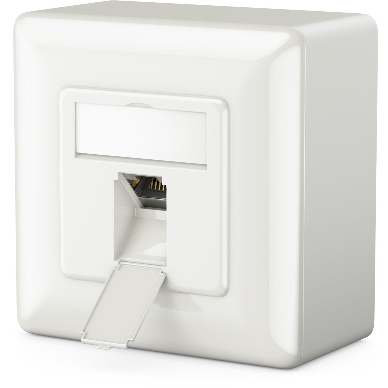 deleyCON deleyCON 1x CAT6 Netzwerkdose 1x RJ45 Port Geschirmt Aufputz Netzwerk-Adapter