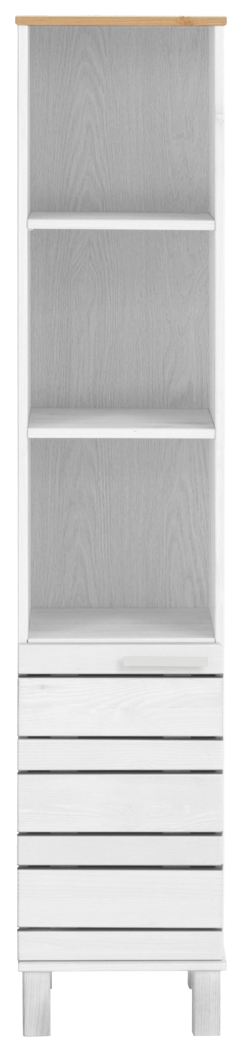 Home affaire Hochschrank JOSIE Breite 30 cm, aus Massivholz, verstellbare Einlegeböden, Metallgriffe – Bild 4 von 5