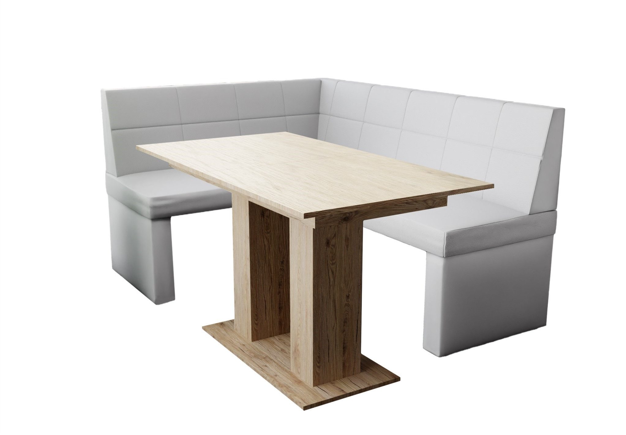 Fun Möbel Eckbankgruppe Eckbankgruppe „BLAKE XL“ Größe 196x142cm mit Tisch Sonoma, ausziehbarer Tisch