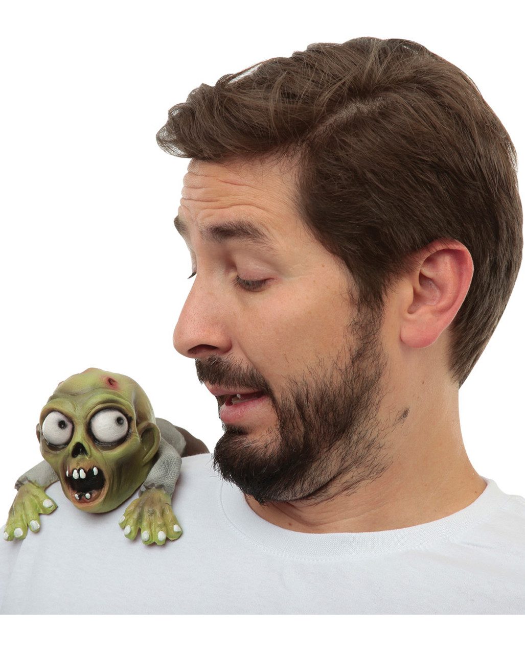 Horror-Shop Zombie-Kostüm Zombie Buddy zum Anklipsen auf der Schulter als Ha