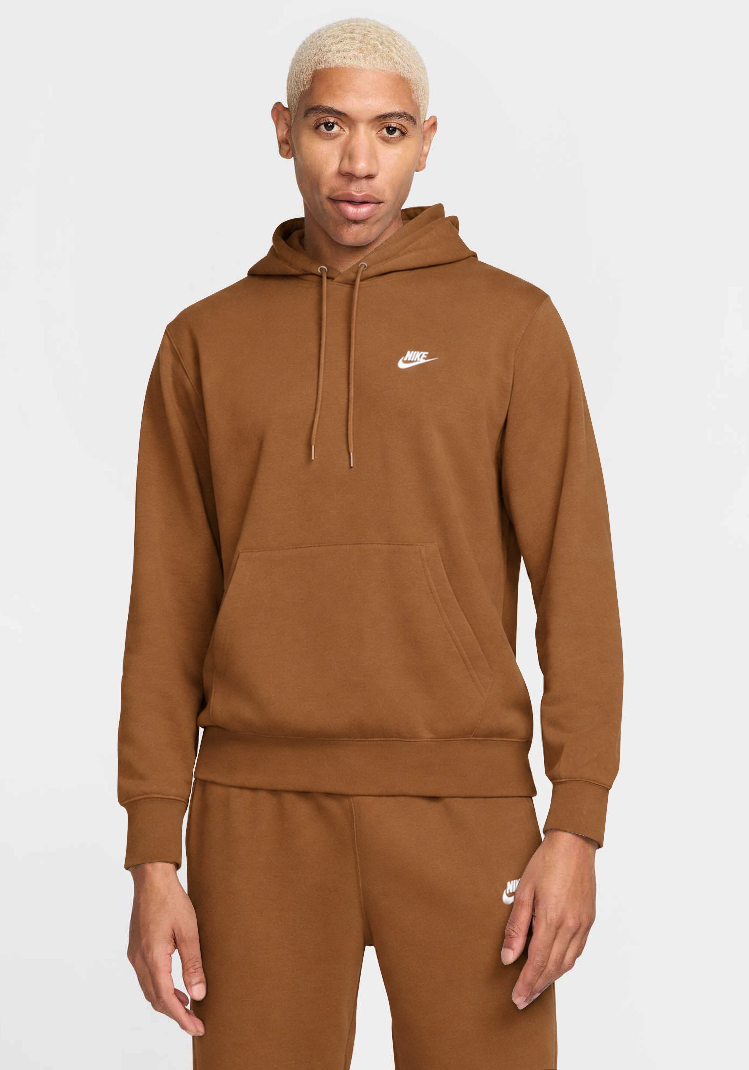 Nike Sportswear Kapuzensweatshirt Nike Club Men's French Terry Pullover Hoodie mit Kordelzug, hüftbedeckende Länge, Basic Passform