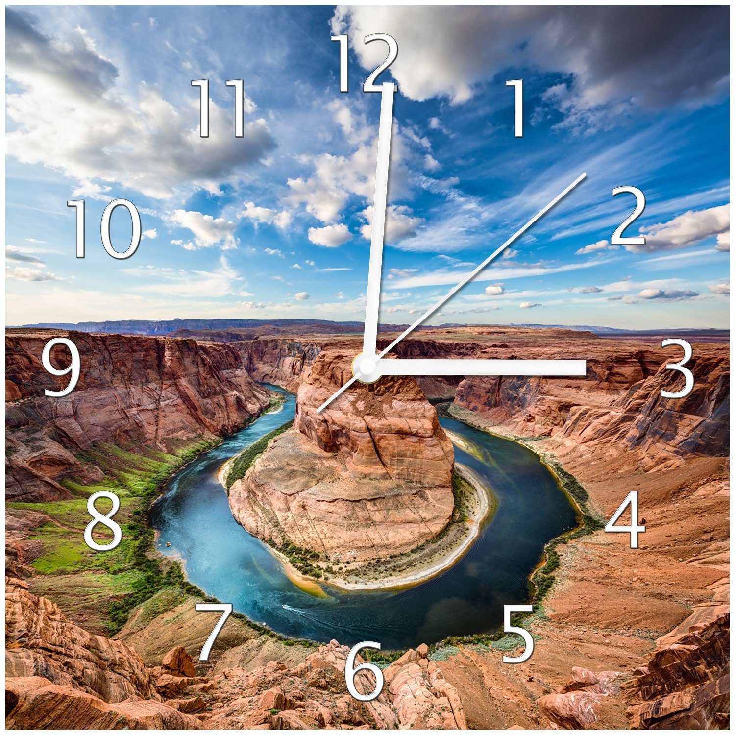 Wallario Wanduhr Grand Canyon (Glasuhr)