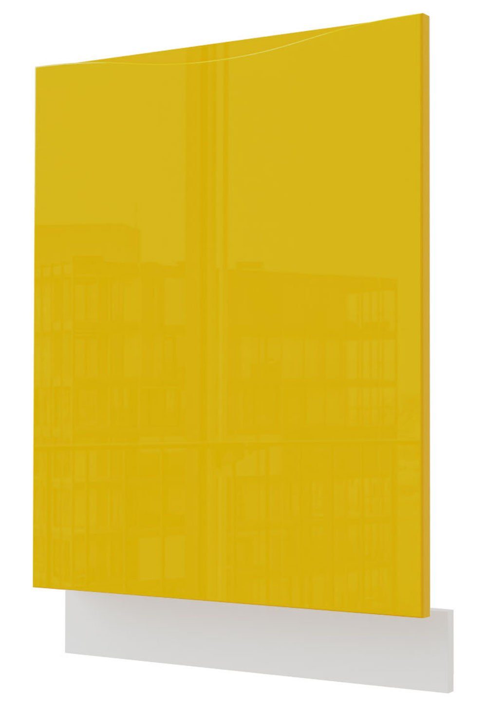 Feldmann-Wohnen Sockelblende Napoli, 60cm Front- und Korpusfarbe wählbar grifflos vollintegriert RAL 9016 verkehrsweiß Hochglanz