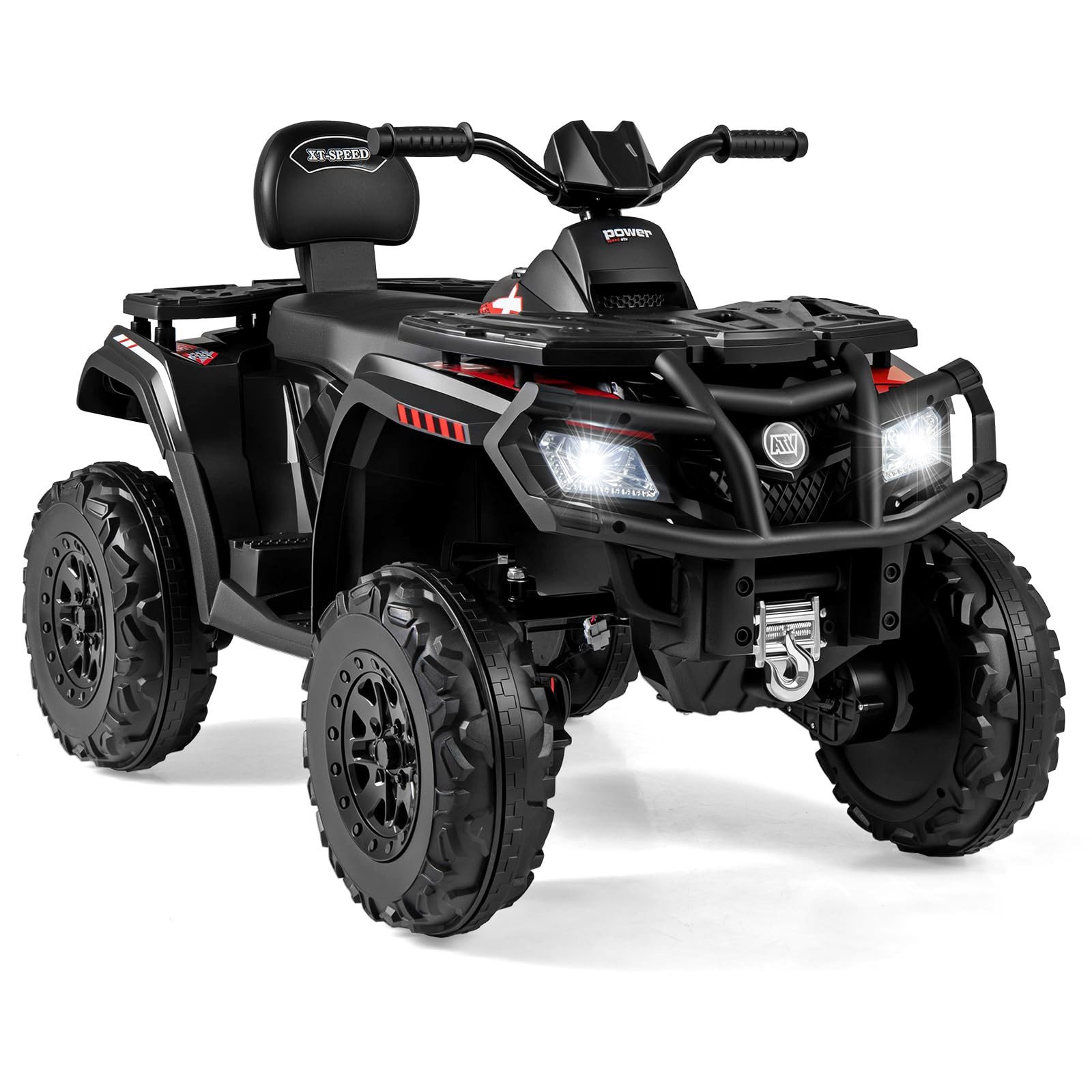 COSTWAY Elektro-Kinderquad 24V Elektro Kinderauto, Belastbarkeit 59 kg, (1-tlg), 2-Sitzer Elektroquad, mit Hupe, Musik