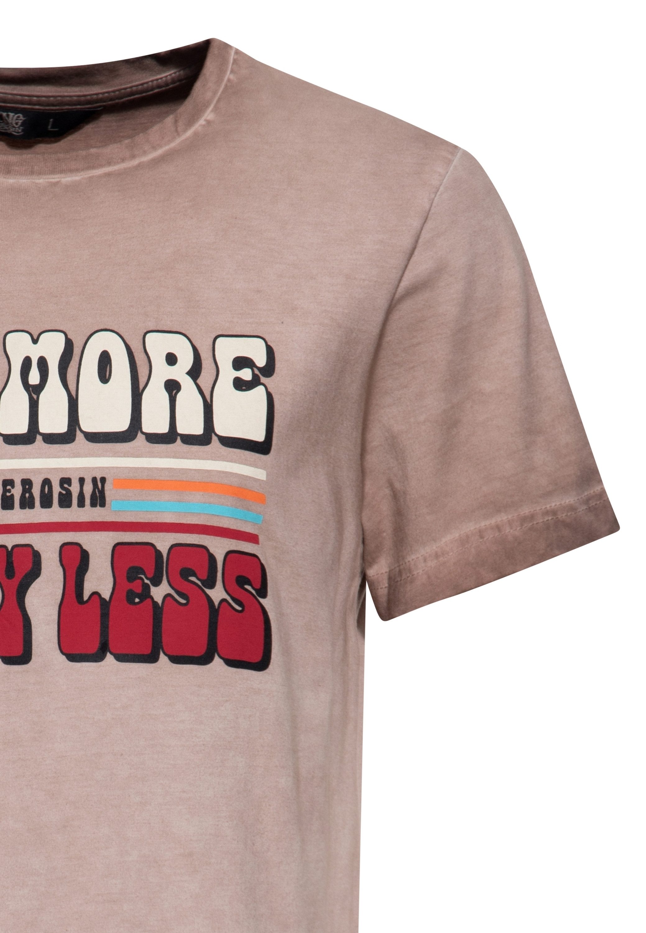 KingKerosin Print-Shirt Ride More Worry Less (1-tlg) mit besonderer Waschung