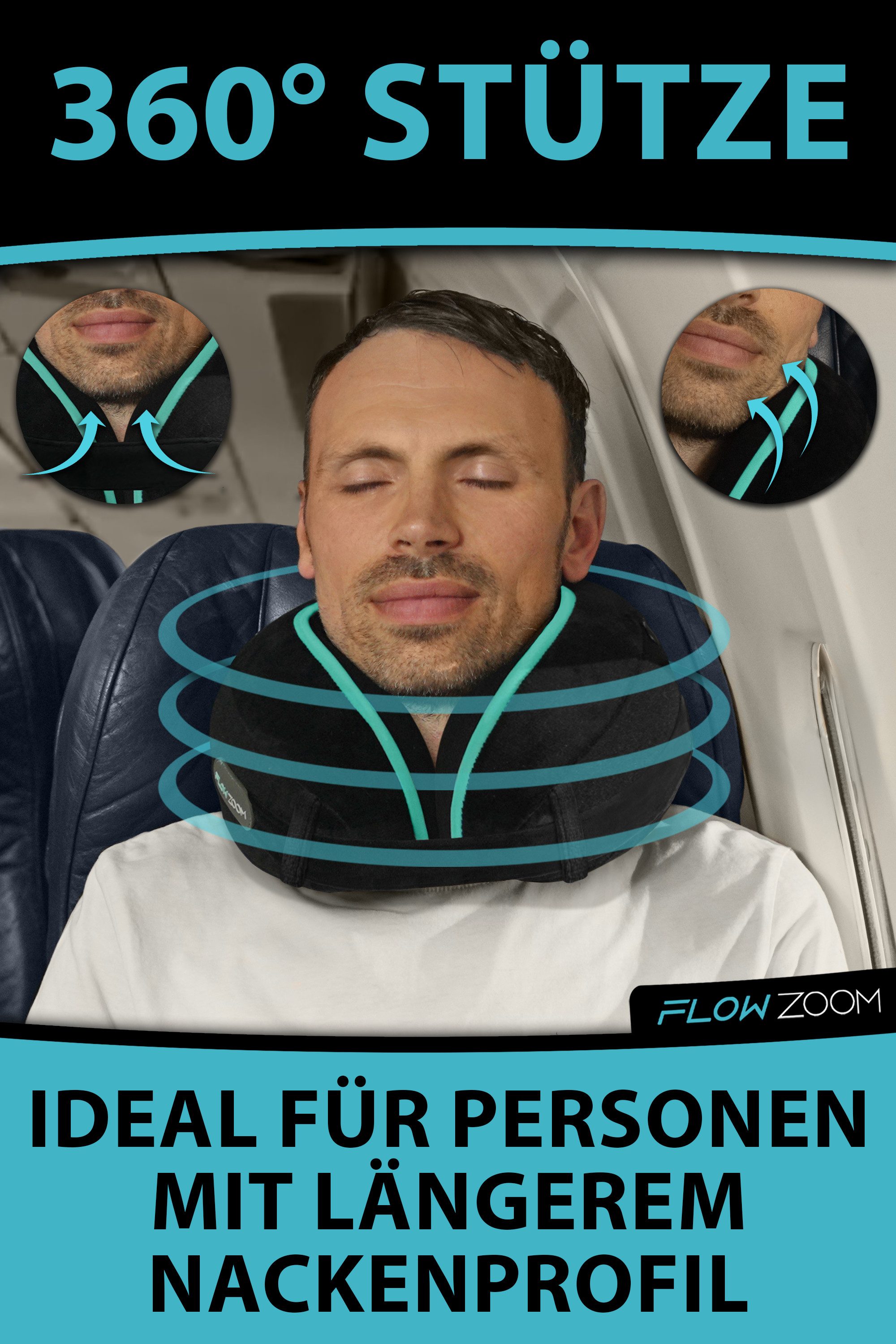 FLOWZOOM Nackenhörnchen DREAM - Nackenkissen Flugzeug - Reisekissen Memory- günstig online kaufen