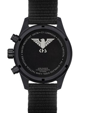 KHS Quarzuhr Airleader Chronograph Schwarz