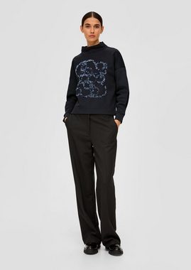 s.Oliver BLACK LABEL Sweatshirt Sweatshirt mit Pailletten-Artwork Pailletten