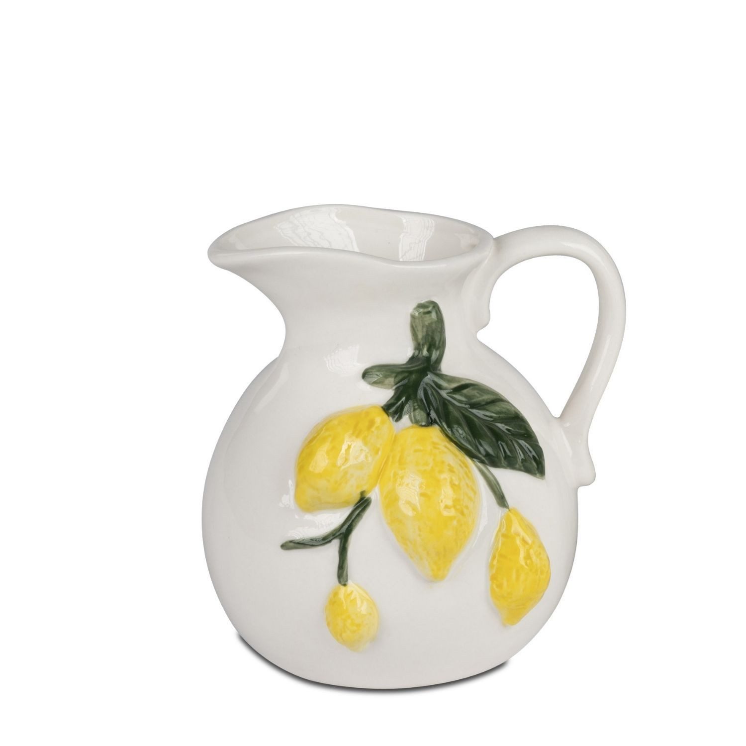 formano Dekovase Limone Zitronen, Höhe: 13cm, Farbe: Weiß, Motiv: Zitronen