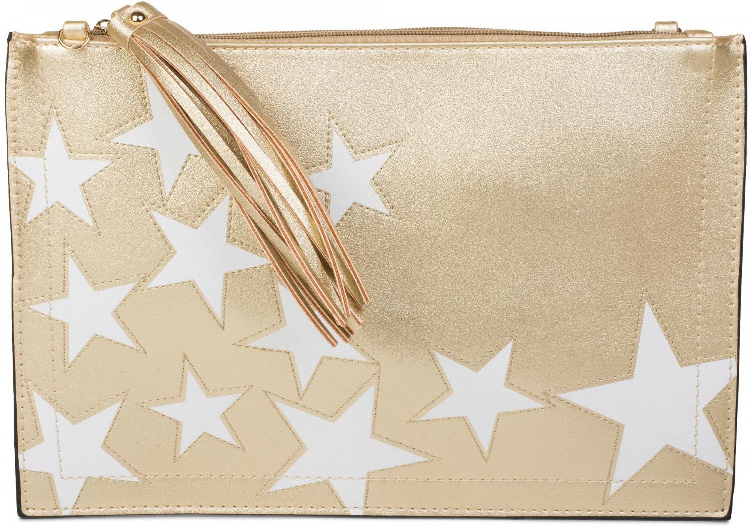 styleBREAKER Clutch Clutch mit Sterne Muster (1-tlg)