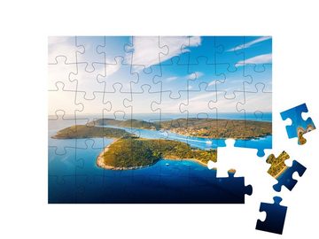 puzzleYOU Puzzle Die Insel Ilovik am Kvarner Golf, Kroatien, 48 Puzzleteile, puzzleYOU-Kollektionen Natur, Inseln, Insel & Meer