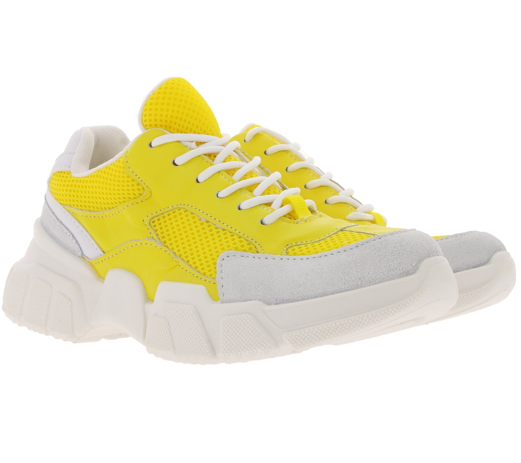 heine »heine Schuhe auffällige Damen Plateau-Sneaker Turnschuhe im Retro  Look Gelb« Sneaker online kaufen | OTTO