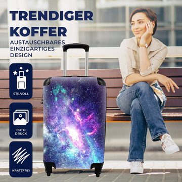 MuchoWow Handgepäckkoffer Farben - Weltraum - Sterne, 4 Rollen, Reisetasche mit rollen, Handgepäck für Ferien, Trolley, Reisekoffer