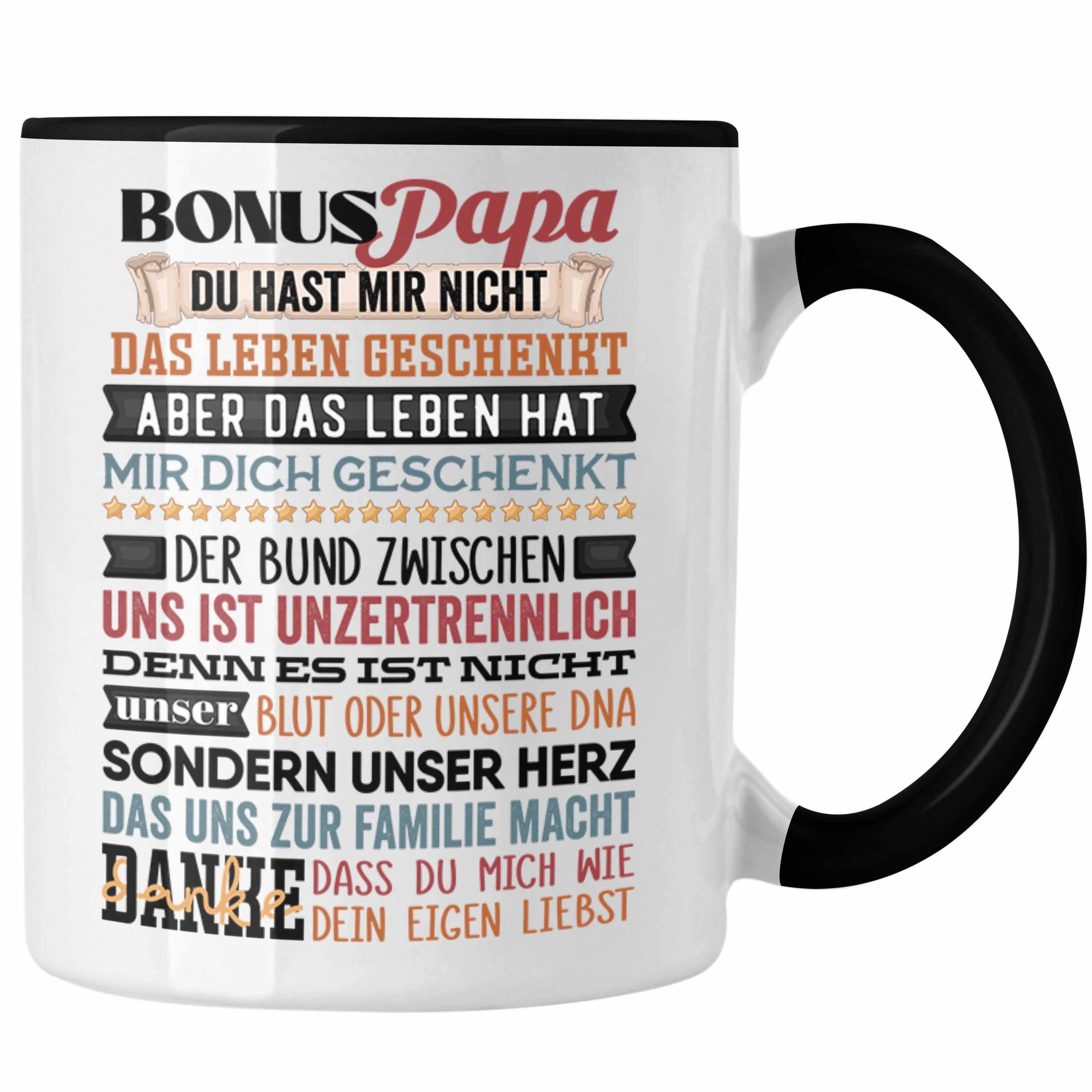 Trendation Tasse Bonus Papa Tasse Geschenk für Stiefvater Stiefpapa Geschenkidee Vatert