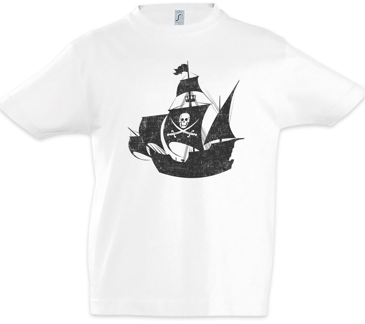 Urban Backwoods Print-Shirt Pirate Ship Kinder T-Shirt Piratenschiff Fluch Pirat Boot Pirates (1-tlg) Karibik Schiff Jolly Rogers