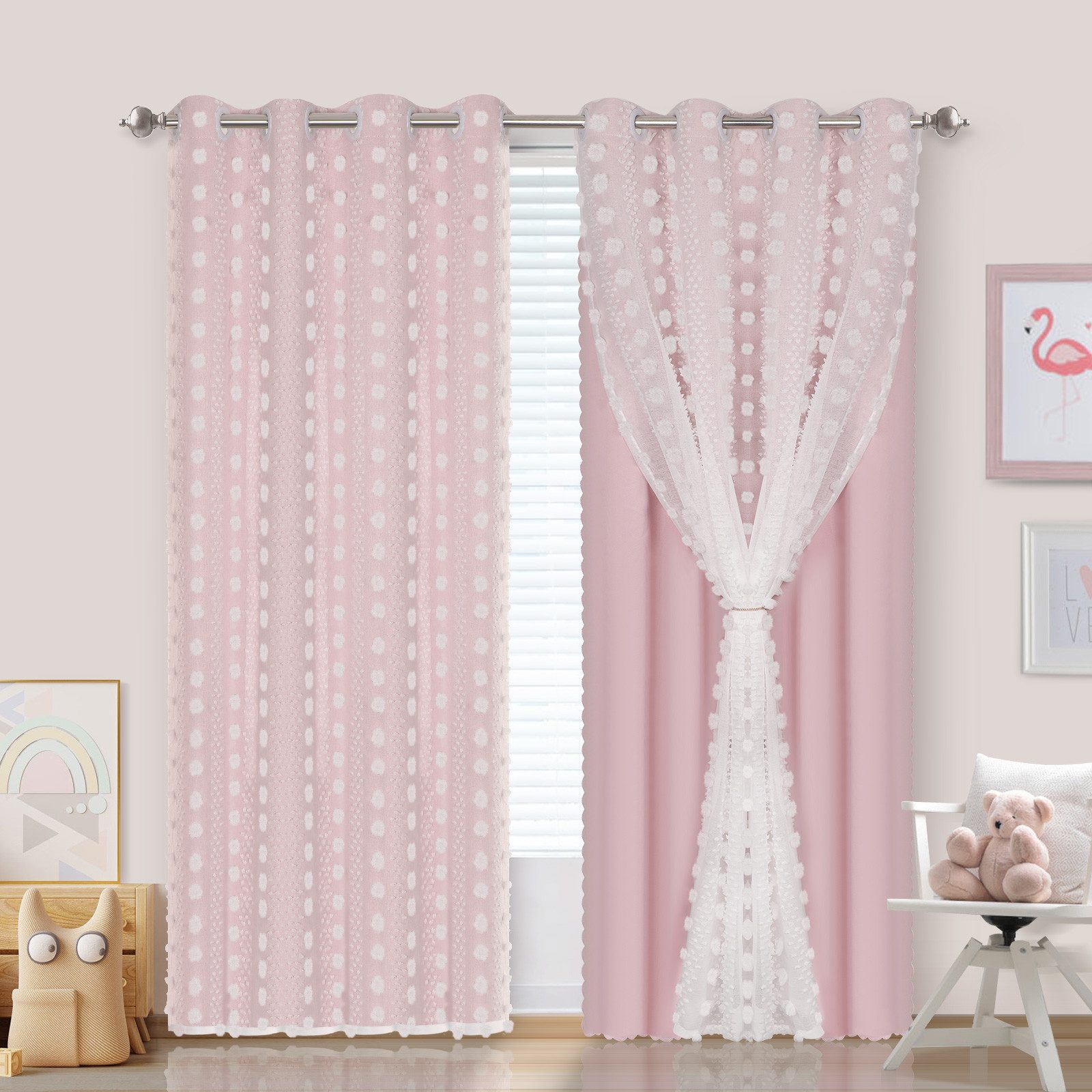 Sunicol Gardine Verdunklungsvorhänge Kinderzimmer, Doppellagiger Vorhang mi günstig online kaufen
