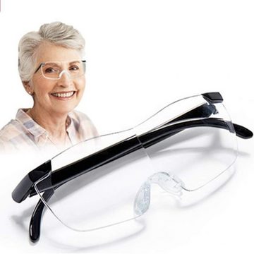 Lubgitsr Lupenbrille Lupenbrille als Lesehilfe und Sehhilfe,Vergrößerungsbrille 160%, 2-tlg.