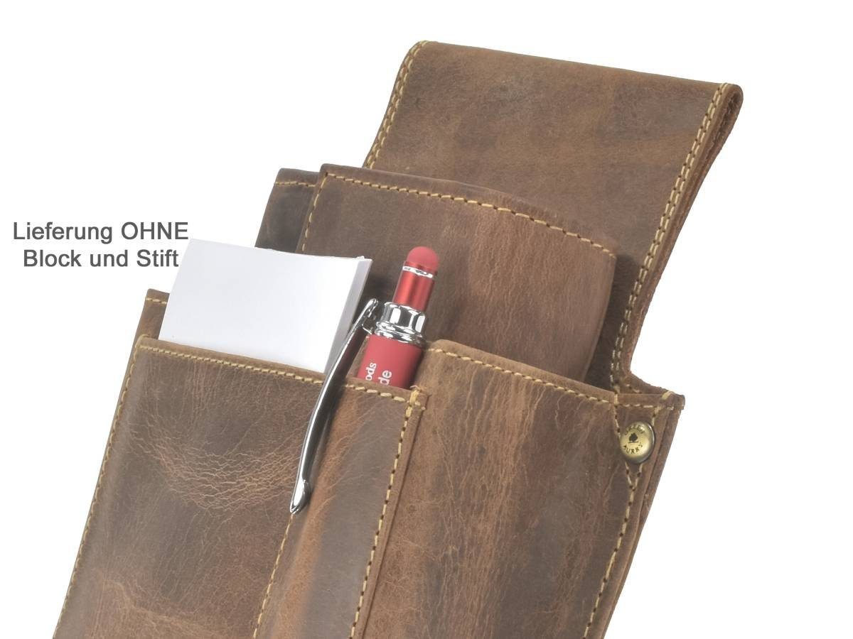 Greenburry Kellnerbörse Vintage (2-teilig), Set, Kellnertasche + Börse, Holster, Portemonnaie, braun, Leder