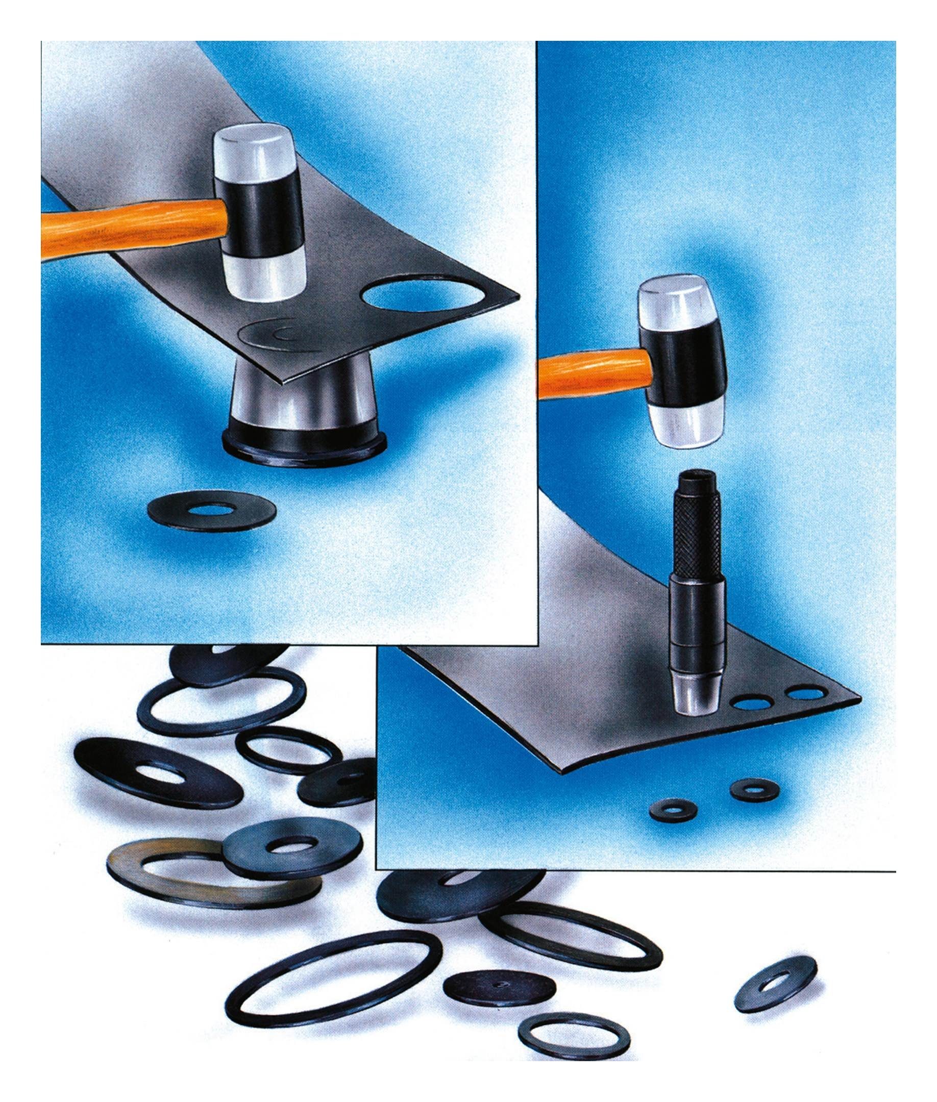 Peddinghaus Montagewerkzeug, (21-tlg), Locheisen-Satz 3 - 40 mm gerade