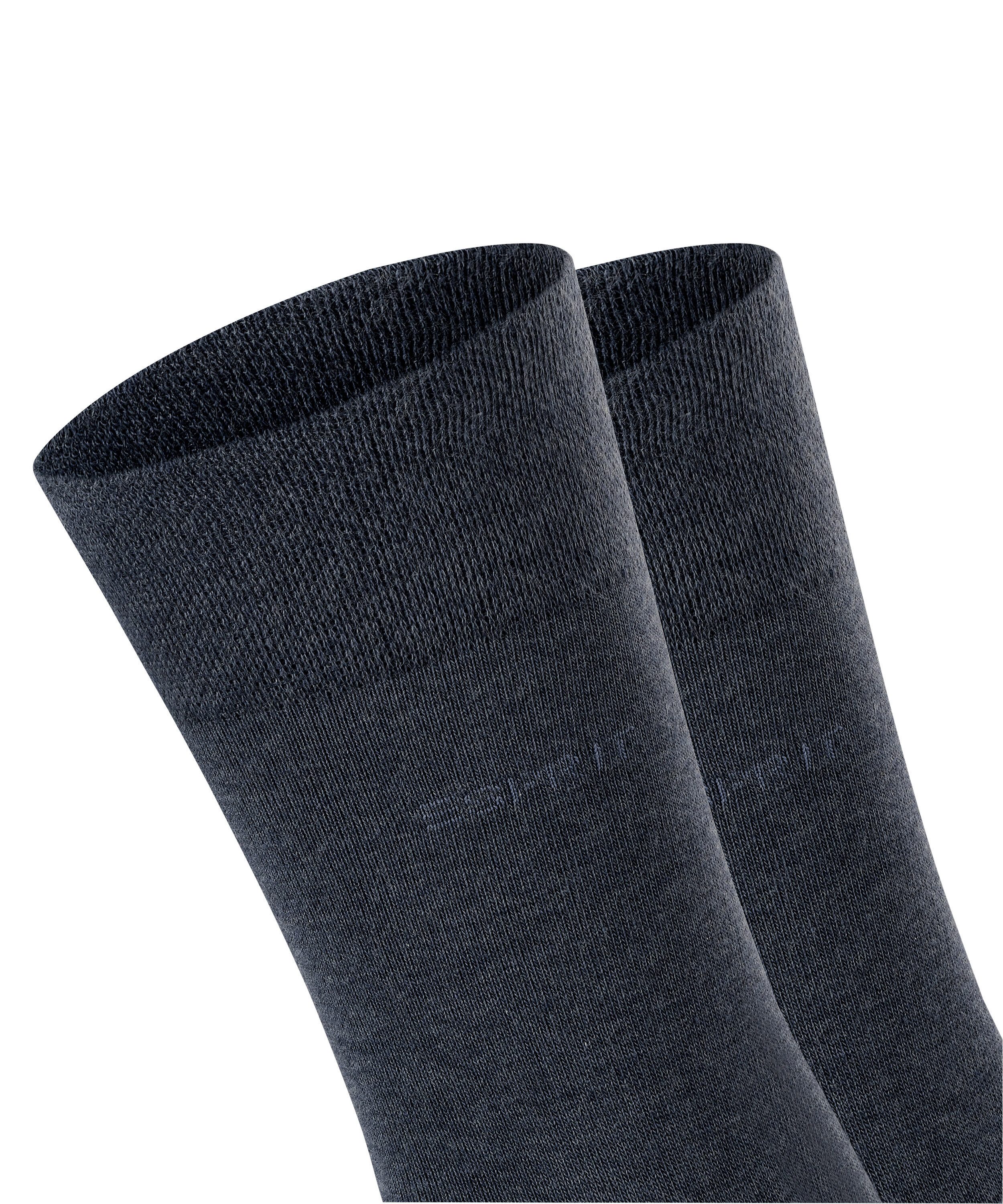 Esprit Socken Basic Easy (2-Paar, 2 Paar) druckfreier, breiter Komfortbund, atmungsaktiv, uni Socken