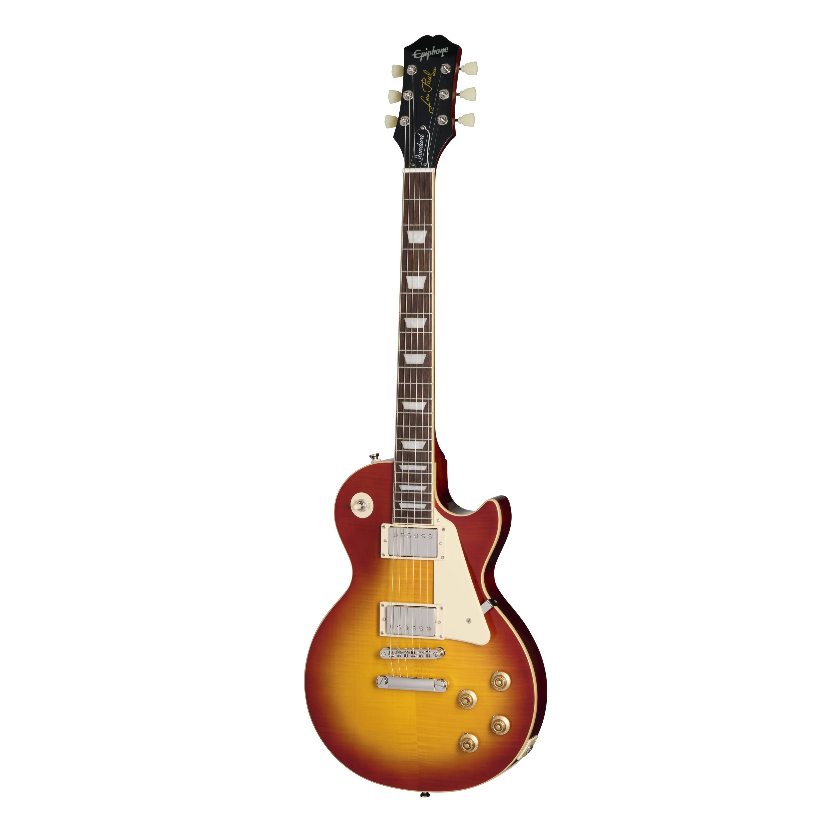 Epiphone E-Gitarre, E-Gitarren, Single Cut Modelle, Les Paul Standard 50s Figured Washed Cherry Sunburst - Single Cut