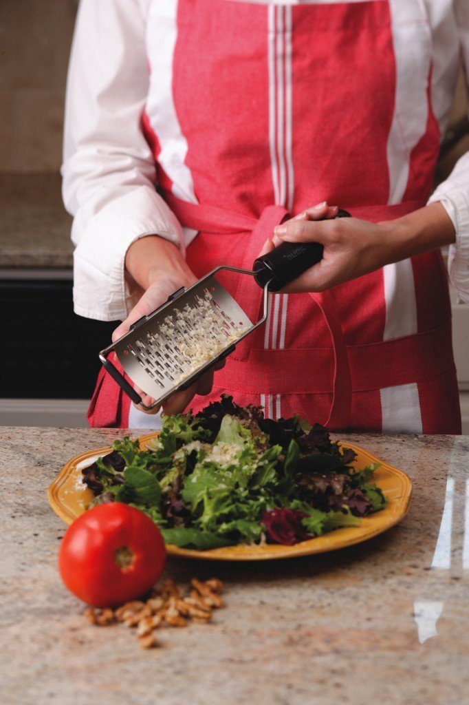 Schneide Microplane Küchenreibe, mittelgroße Gourmet + Fingerschutz Küchenreiben-Set: