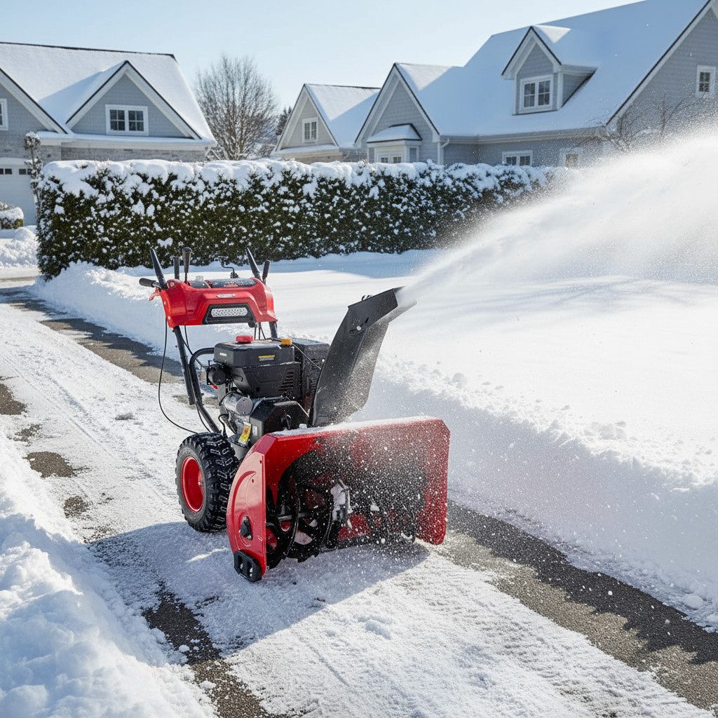Hecht Benzin-Schneefräse mit Elektrostart Griffheizung LED-Scheinwerfer 8 Gänge, 87,00 cm Arbeitsbreite, 15 m Wurfweite