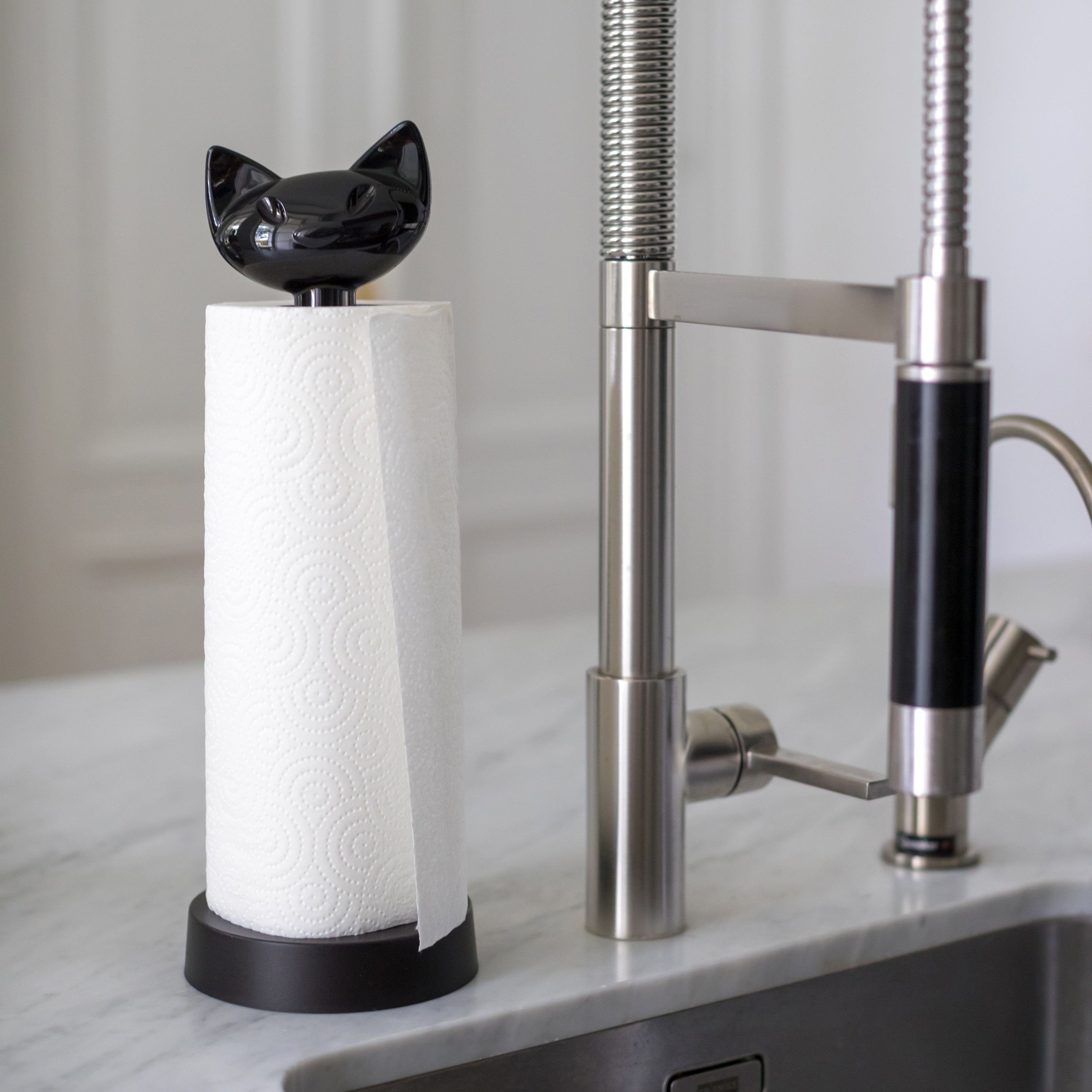 KOZIOL Küchenrollenhalter MIAOU, spülmaschinengeeignet,melaminfrei