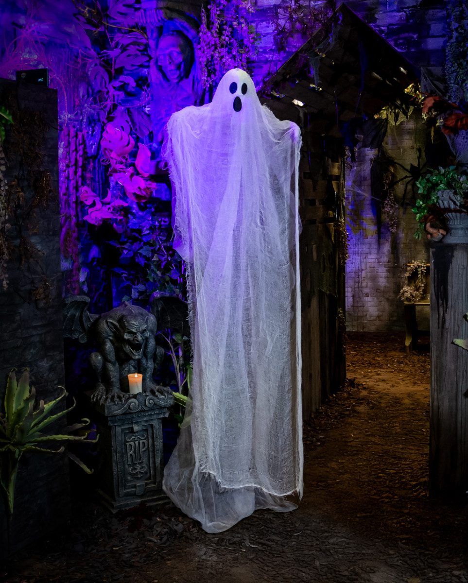 Horror-Shop Dekoobjekt Weißer Halloween Geist als Hängefigur 215 cm
