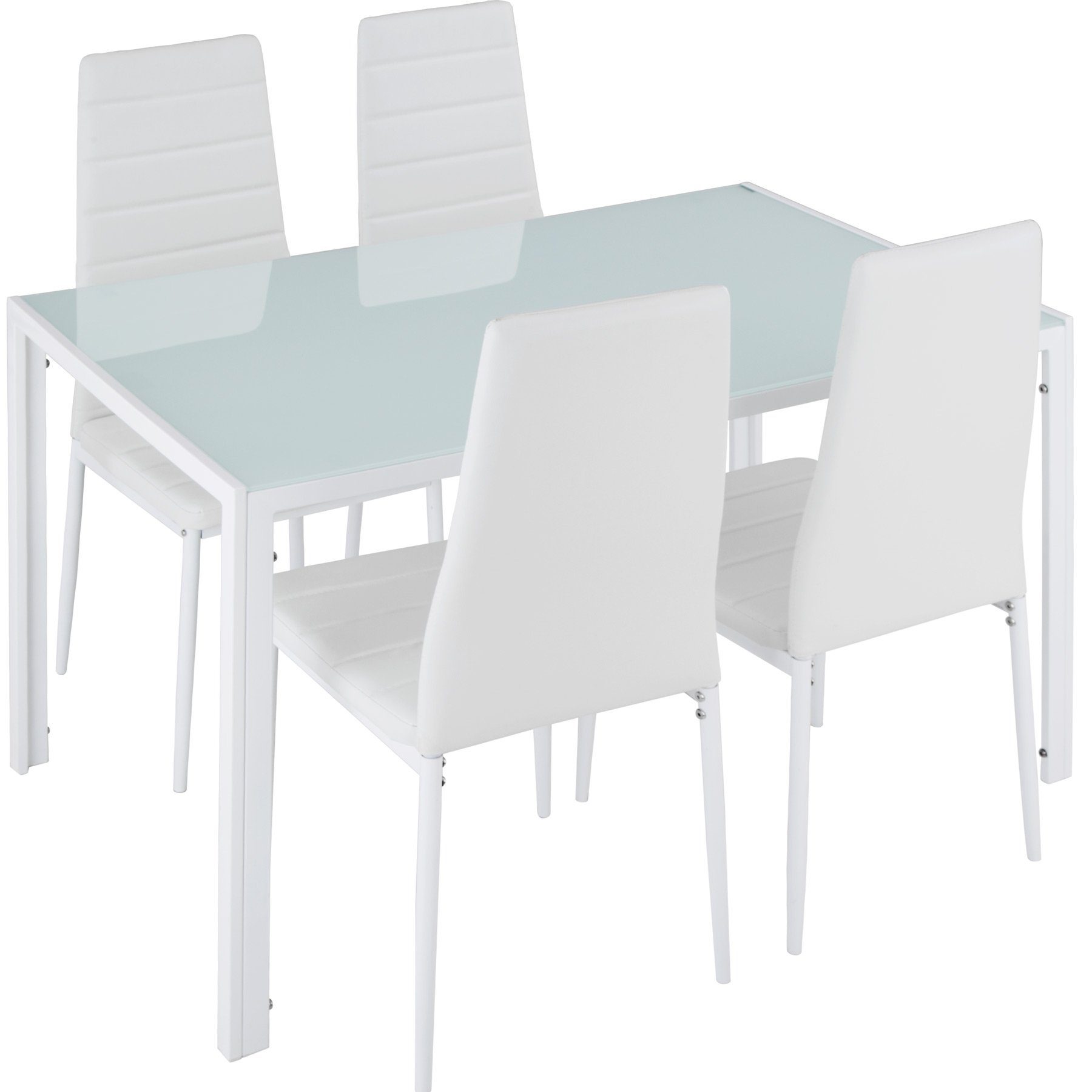 Esstisch Mit Stuhlen Set Weiss 1