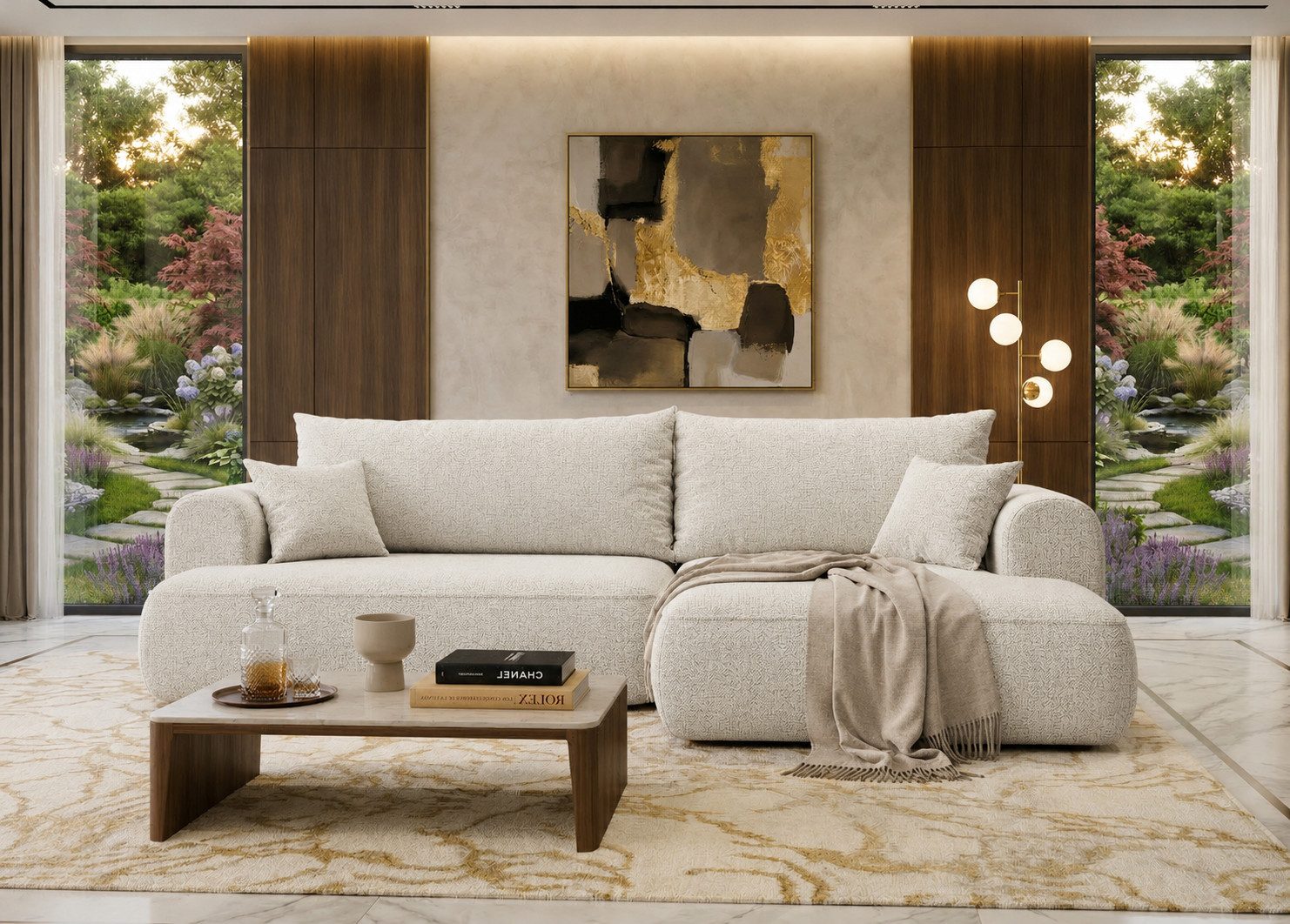 B&B Home Big-Sofa Sofa Vitton mit Schlaffunktion L-Form mit Bettkasten, L-Form Couch rechts oder links