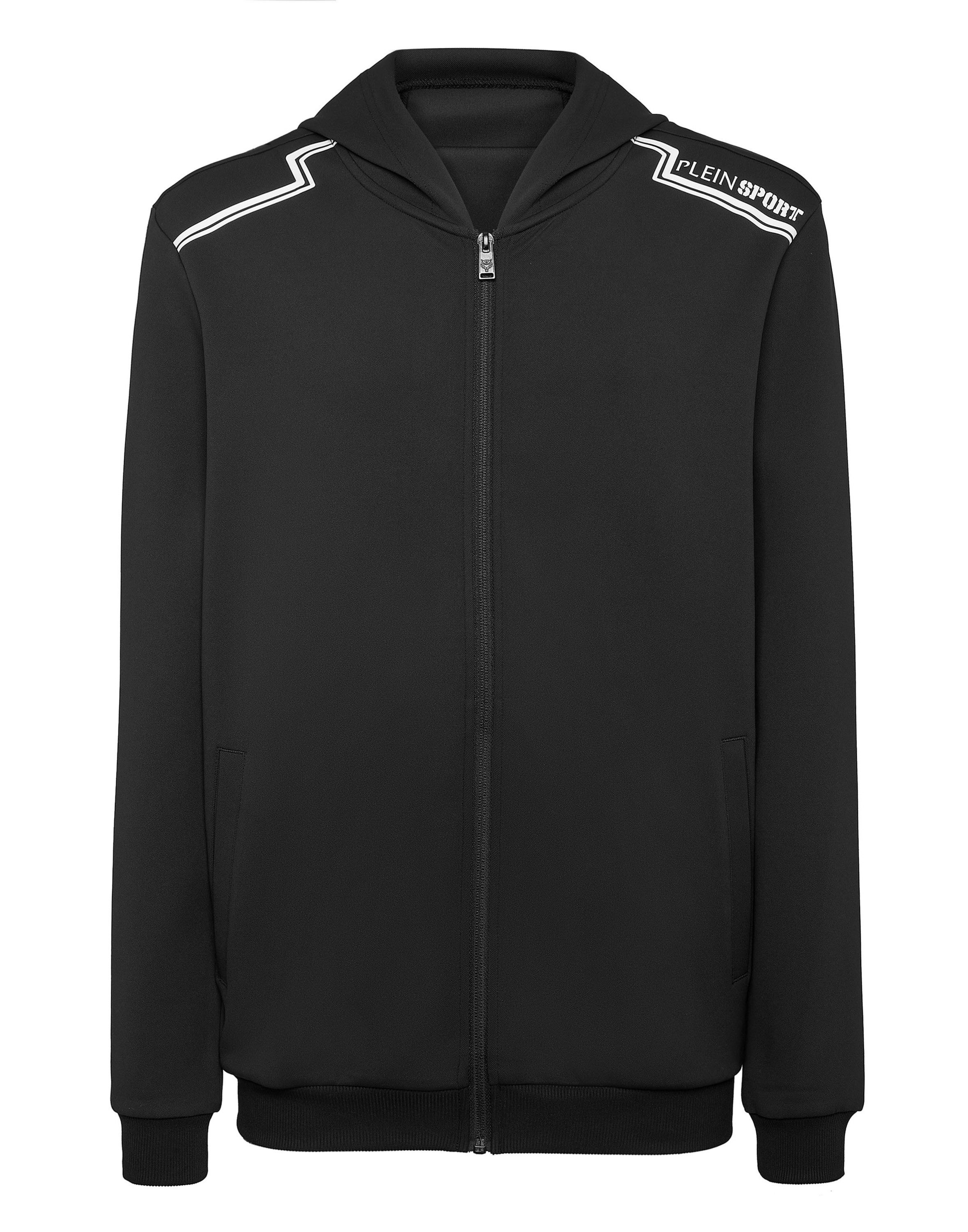 PLEIN SPORT Kapuzensweatjacke Sweatjacke mit Kapuze