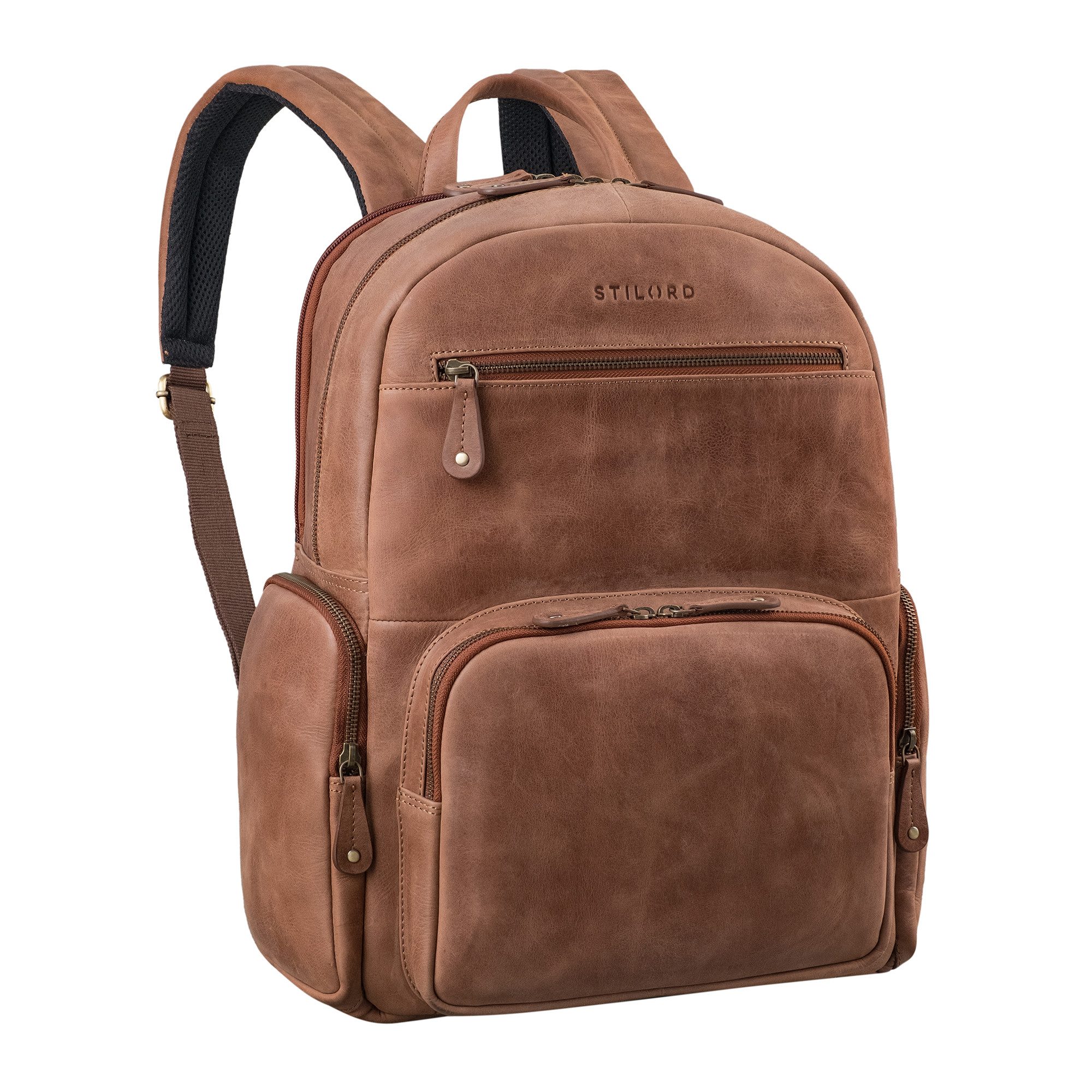 Notebookrucksack "Talvi" Großer Leder Rucksack Herren & Damen Laptop 15 - 17,3 Zoll