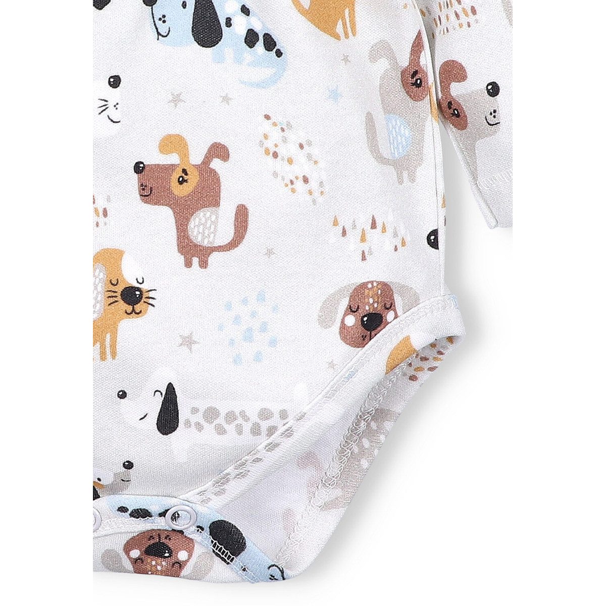 NINI Langarmwickelbody Floral Unisex Kinder (1-tlg) Langarm Einteiler, Body, Longsleeve-Body, Bodysuit, Stretchbody