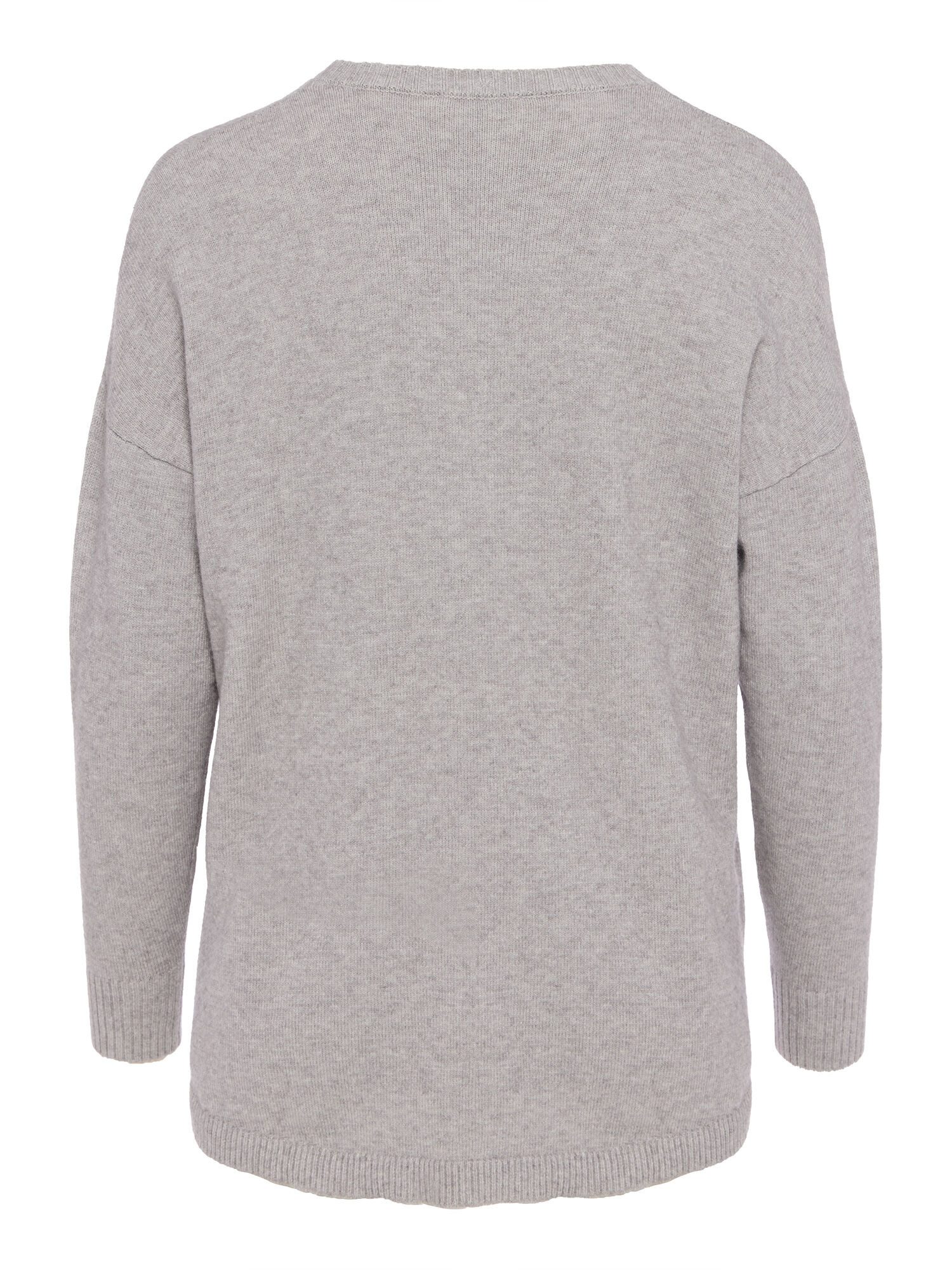MONACO blue WEEKEND Longpullover Longshirt Figurumspielend (2-tlg) mit Schal