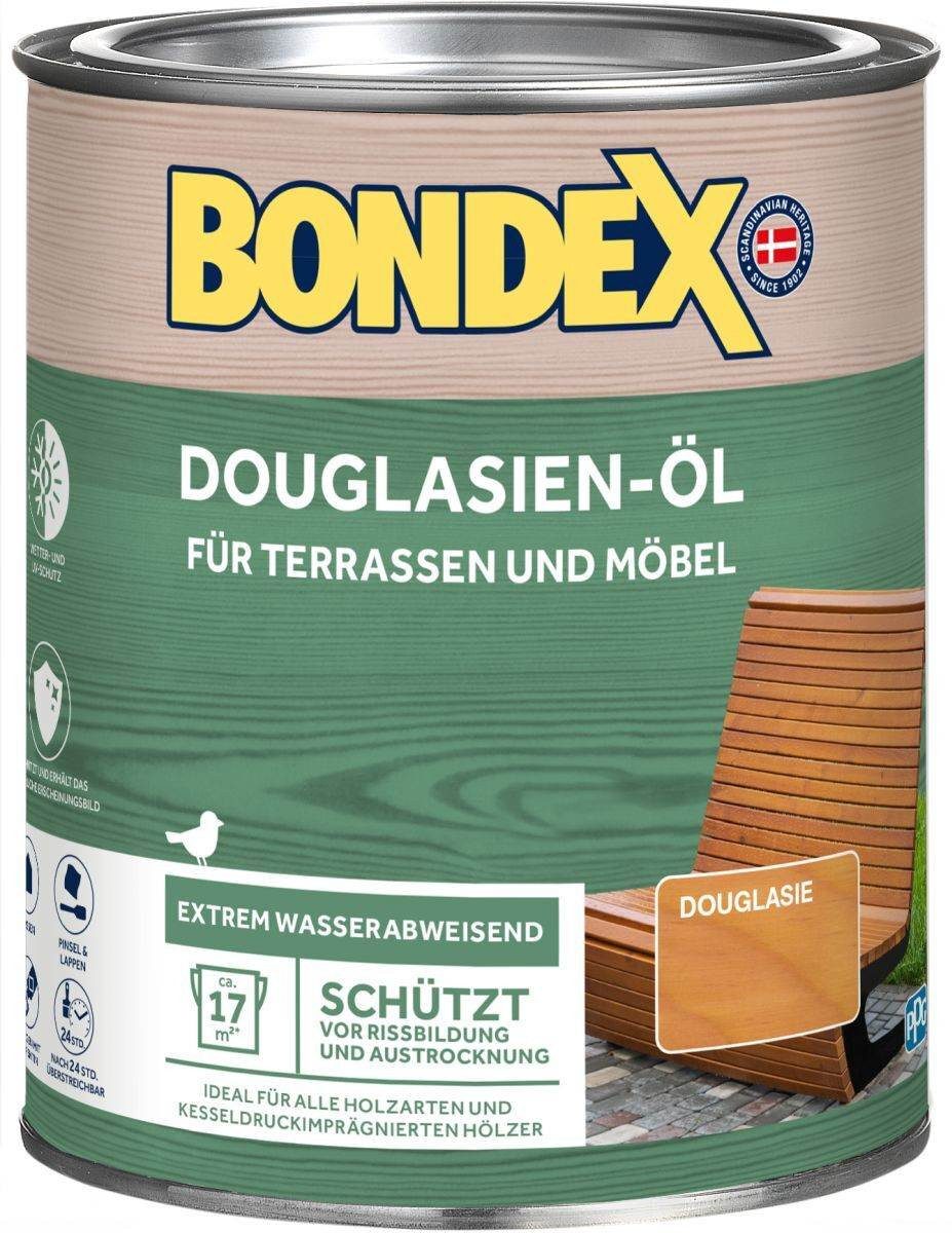 Bondex Holzöl Douglasien-Öl, 0,75 - 4 l, Wasser-stop Abperleffekt, Wetterschutz