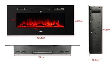 El Fuego Elektrokamin AY6391 Elektrokamin "Bern 100", "Bern 100", schwarz, 900/1800W, regelbar