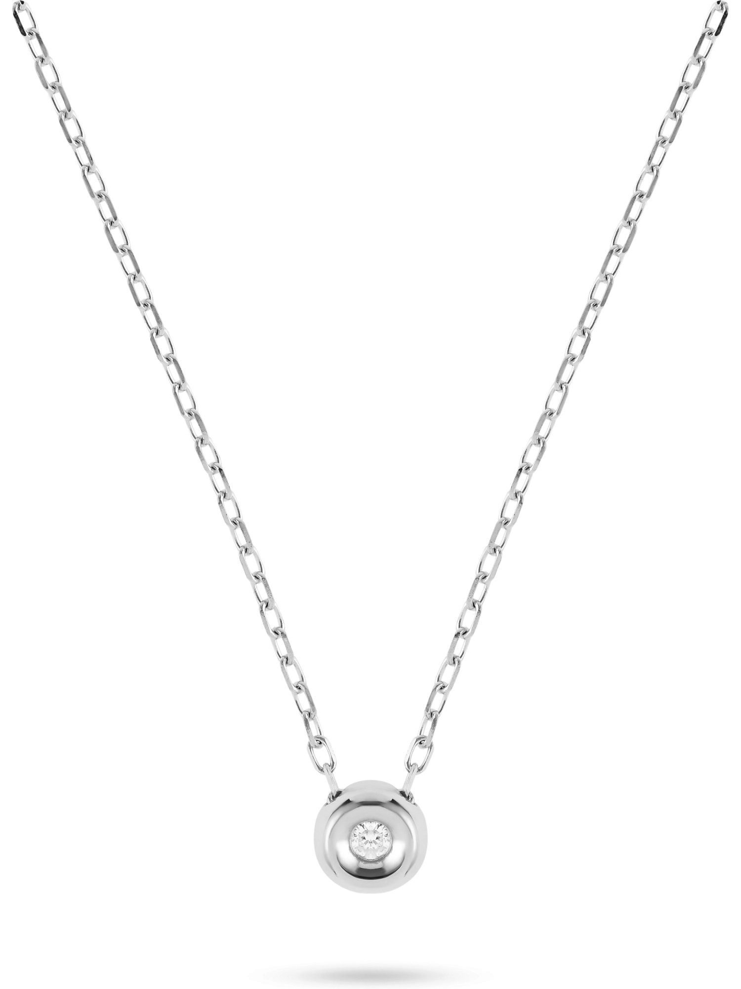 Collier CHRIST Damen-Kette 375er Weißgold 1 Diamant