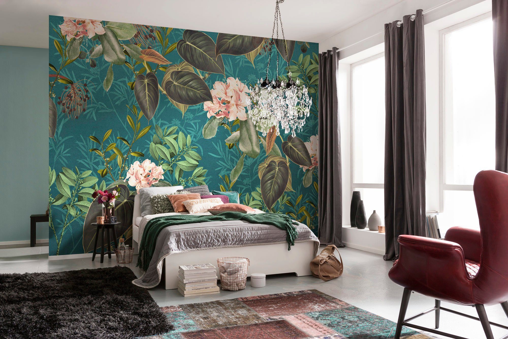 Komar Vliestapete Digitaldruck Vlies - Jacinta - Größe 350 x 250 cm, glatt, bedruckt, Wohnzimmer, Schlafzimmer