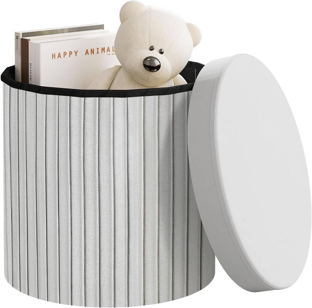 Woltu Sitzhocker (1 St), mit Deckel Stauraum, faltbar gepolstert, Velvet günstig online kaufen