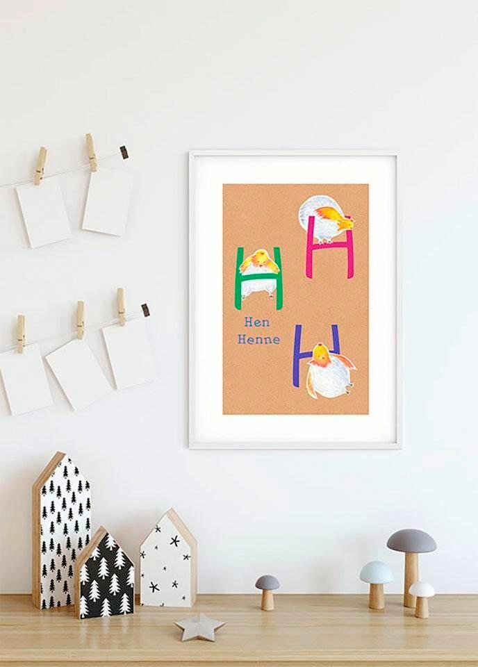 Komar Poster »ABC Animal H«, Buchstaben, Höhe: 50cm