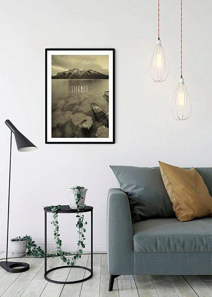 Komar Poster Word Lake (1 St), Wohnzimmer Schlafzimmer, Sand, Silence Natur Kinderzimmer