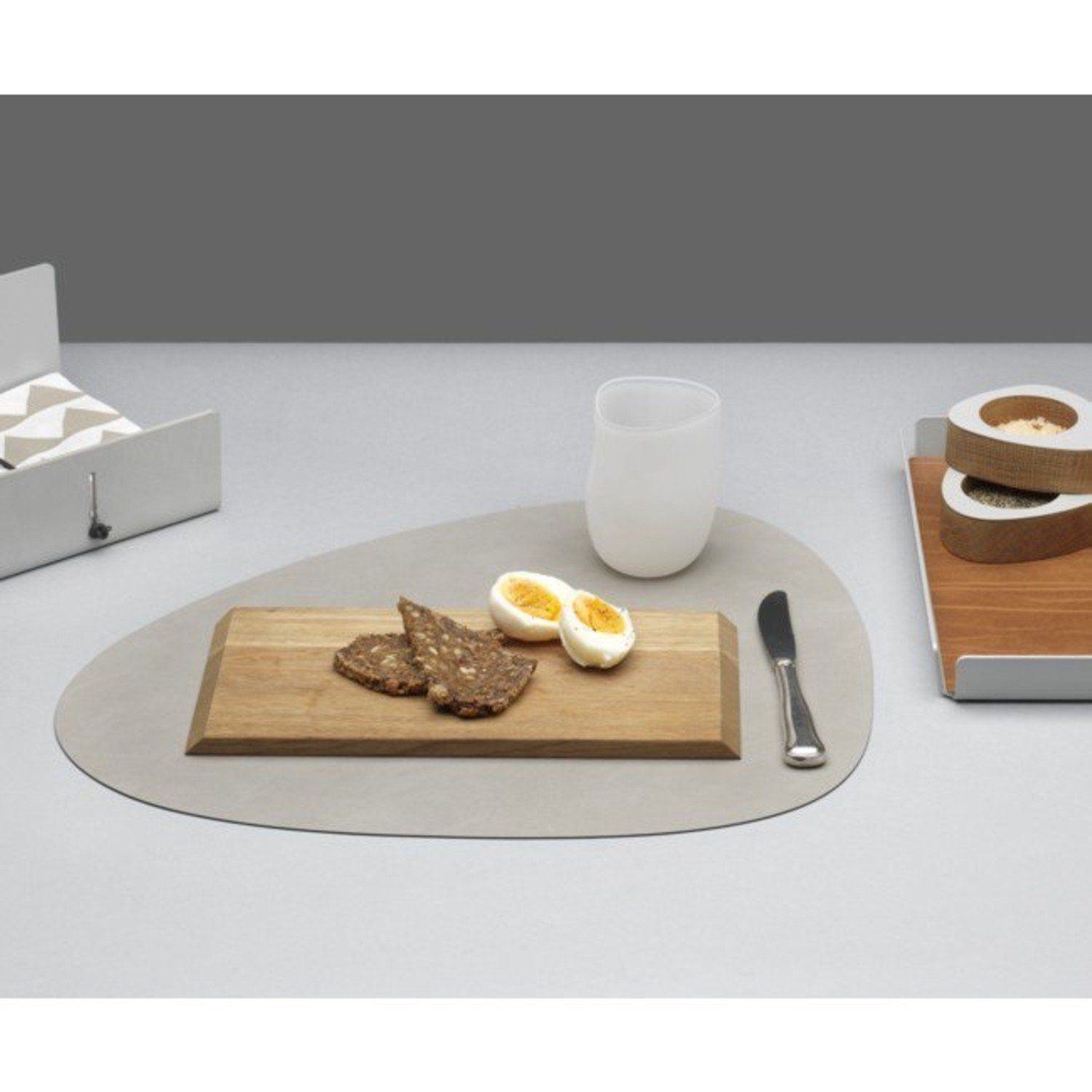 LIND DNA Platzset Tischset Curve S 24x28cm Buffalo natur 981108